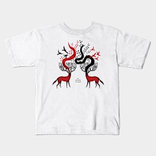 The Meeting of The Foxes Kids T-Shirt